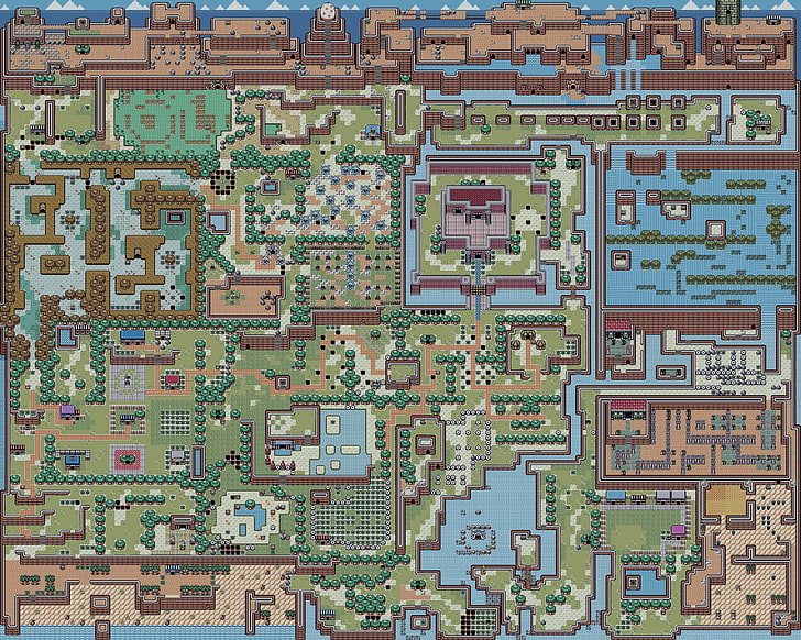 Pokemon map wallpaper digital grafis, permainan video, The Legend of Zelda: Link's Awakening, Wallpaper HD