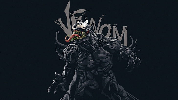 Bahasa, Gigi, Marvel, Venom, Symbiote, Creatures, Venom Fanart, oleh Fauzan Destian, Fauzan Destian, Wallpaper HD