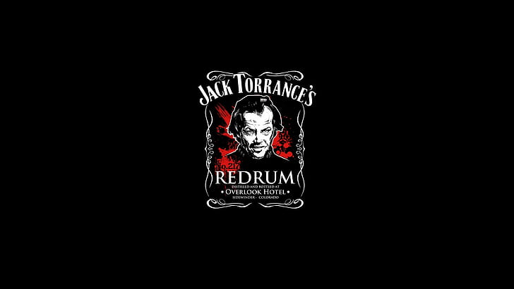 The Shining Black Redrum Jack Nicholson HD, jack torrance's redrum poster, nero, film, the, jack, shining, nicholson, redrum, Sfondo HD