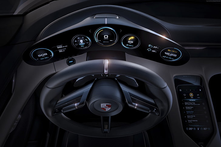 800v, ​​Supercar, Interieur, Porsche Taycan, Elektroautos, HD-Hintergrundbild