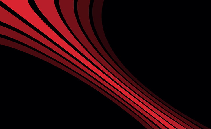 Червени ивици, абстрактни тапети с червени линии, Aero, черно, абстрактно, работен плот, фон, ивици, цифрово изкуство, HD тапет