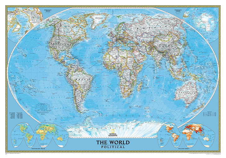 niebieska, biała i zielona mapa świata, świat, mapa, narodowa, geograficzna, Tapety HD