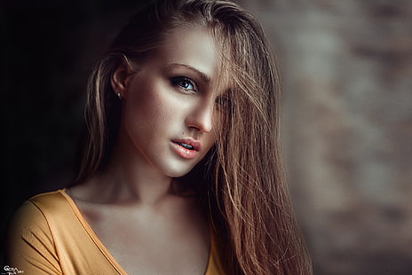жени, модел, брюнетка, гледащ зрителя, Георги Чернядиев, HD тапет HD wallpaper
