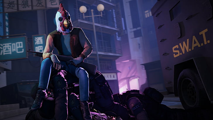 Payday, Payday 2, Hotline Miami, Hotline Miami 2: Wrong Number, Jacket (Payday), HD wallpaper