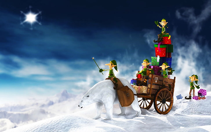 2011 Christmas Elfs Gifts, Christmas, Gifts, Elfs, 2013, HD wallpaper