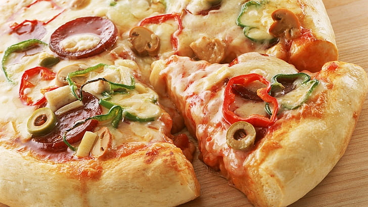comida, pizza, Fondo de pantalla HD