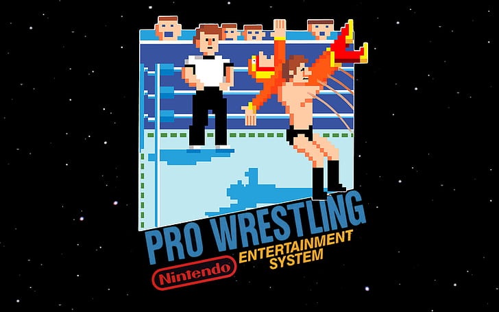 Pro Wrestling 8-Bit Nintendo HD, video game, nintendo, 8, gulat, bit, pro, Wallpaper HD