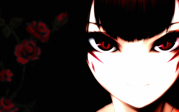 anime karaktär digital tapet, röda ögon, ros, animeflickor, Beatmania, HD tapet