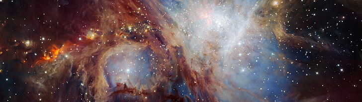 foto av galax och stjärnor, nebulosa, Orion, rymd, rymdkonst, digital konst, HD tapet