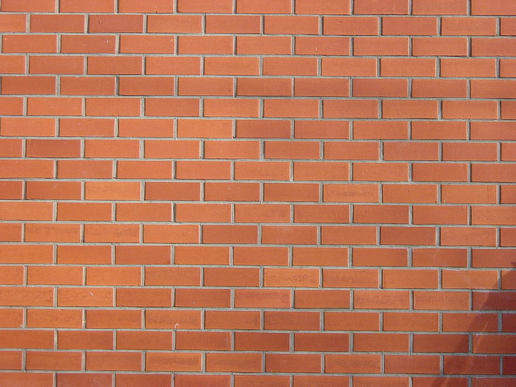 brązowy mur z cegły, tekstura, cegła, ściana, światło, Tapety HD