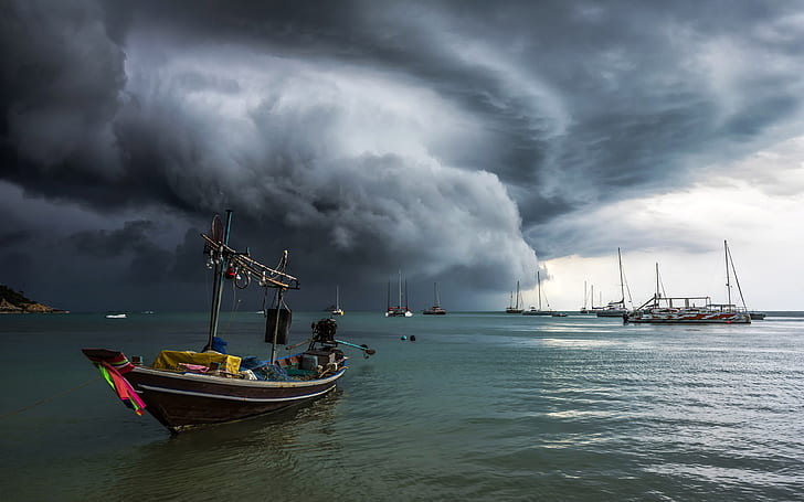 The Storm Before The Storm Monsoon Season Choeng Mon Beach, Samui Island, Thailand Hd Wallpaper For Desktop 2560×1600, HD wallpaper