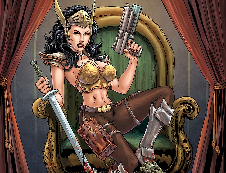boundless comics, goddess, war, HD wallpaper