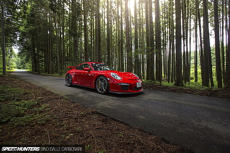 Porsche 911, Porsche 911 GT3, Speedhunters, Porsche, красные автомобили, HD обои HD wallpaper