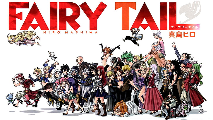 fairy tail, natsu, happy, mavis, gildia, anime, Tapety HD