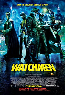 Watchmen Rorschach Silk Spectre dr manhattan malin akerman komik plakaty filmowe nite owl ozyma Entertainment Movies Sztuka HD, Watchmen, Rorschach, Tapety HD HD wallpaper