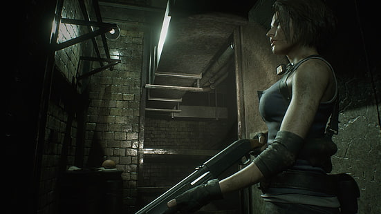 Resident evil 3, Jill Valentine, chicas de videojuegos, arma, captura de pantalla, Fondo de pantalla HD HD wallpaper