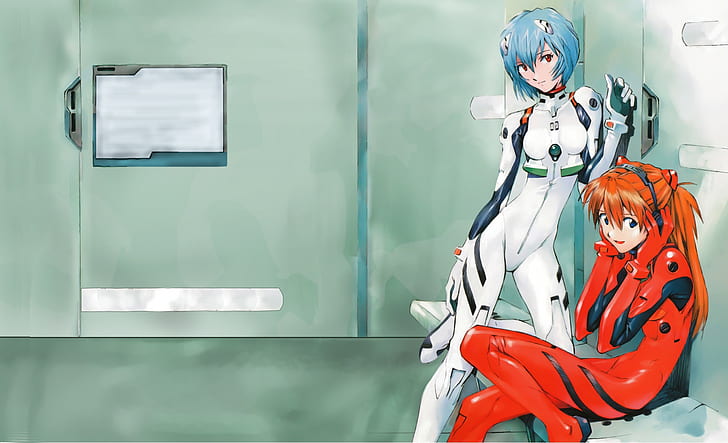 Evangelion, Neon Genesis Evangelion, Asuka Langley Sohryu, Rei Ayanami, Wallpaper HD