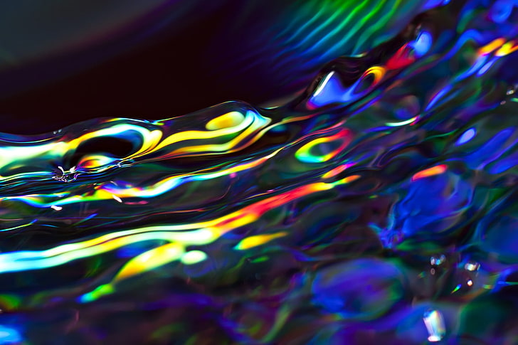 blue, red, and green LED light, abstract, HD wallpaper