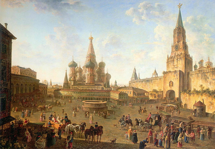 Katedral St. Basil, Rusia, gambar, Moskow, Lapangan Merah, Wallpaper HD