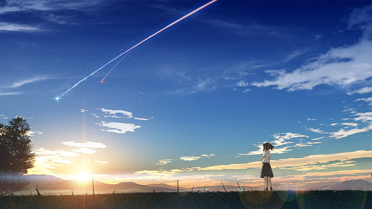 Fondo de pantalla de Your Name, fondo de pantalla digital de Your Name, Makoto Shinkai, Kimi no Na Wa, Miyamizu Yotsuha, Fondo de pantalla HD