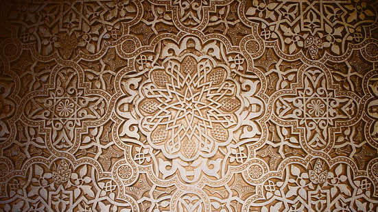 Arab, Gelap, desain, islamic, mosaic, Ottoman, pola, bintang, Wallpaper HD HD wallpaper