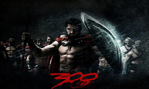 Film, 300, 300 (Film), Gerard Butler, Spartacus, Spartan, Warrior, Wallpaper HD HD wallpaper
