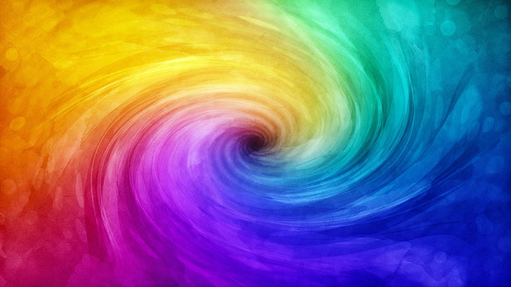 abstrak, spiral, penuh warna, Wallpaper HD