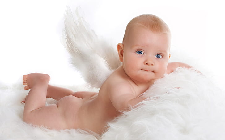 Anjo bonito bebê, fofo, anjo, bebê, HD papel de parede