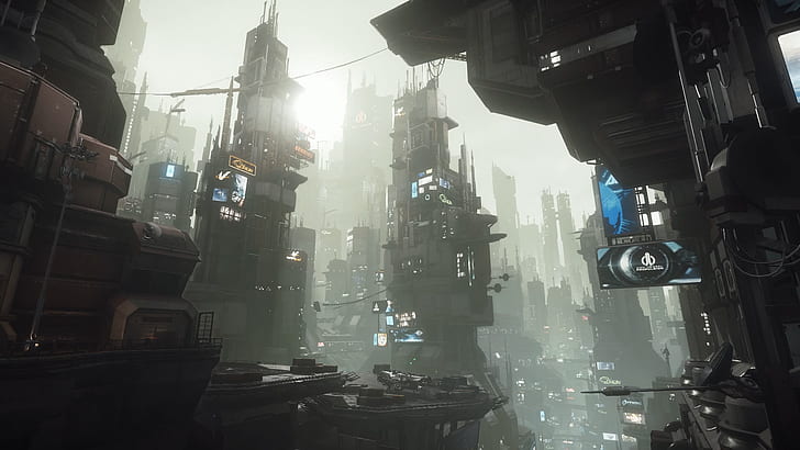 Landschaft, CGI, Star Citizen, Cyberpunk, HD-Hintergrundbild