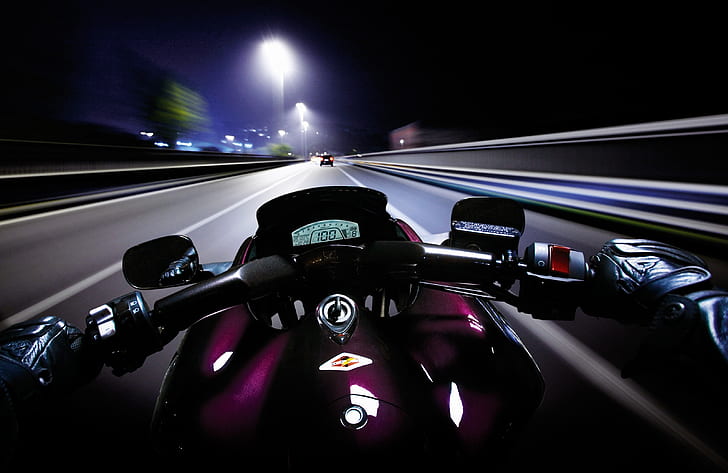 night purple roads vehicles motorbikes speedometer Technology Vehicles HD Art , night, purple, Motorbikes, vehicles, roads, speedometer, HD wallpaper