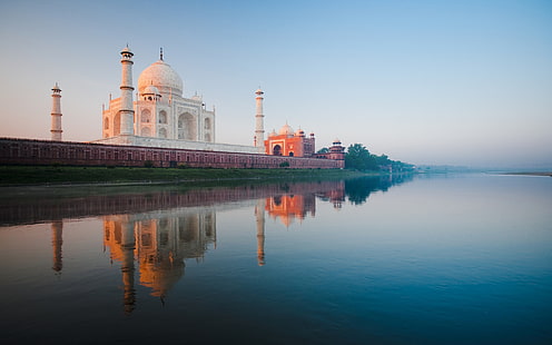 Taj Mahal India Agra, 흰색 콘크리트 사원, 세계, 인도, 타지 마할, HD 배경 화면 HD wallpaper