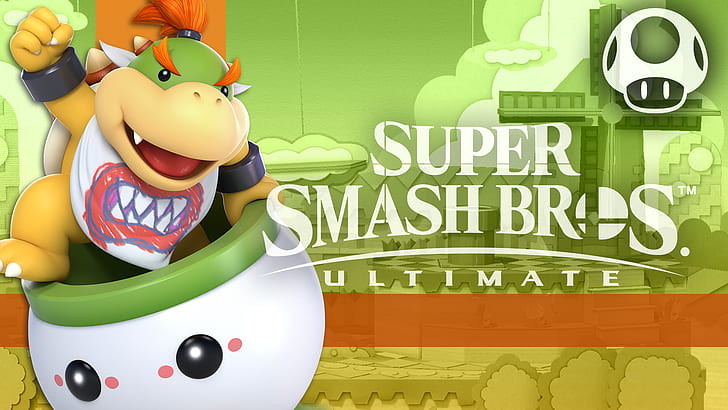 Video Game, Super Smash Bros. Ultimate, Bowser Jr., Mobil Badut Koopa, Super Mario, Wallpaper HD