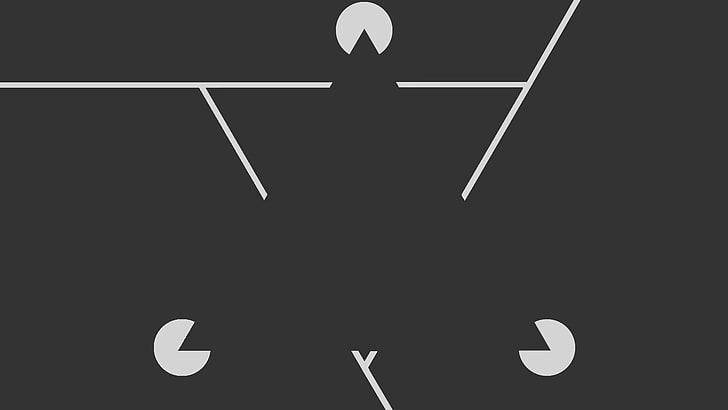 triangle, minimalism, gray, lines, illusions, HD wallpaper