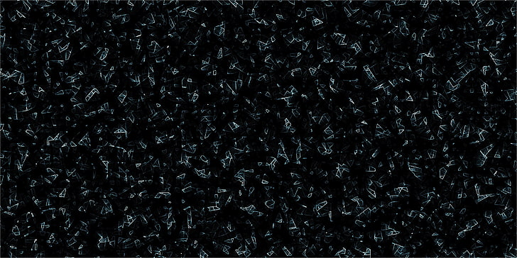 splinters, black, cubism, shapes, HD wallpaper