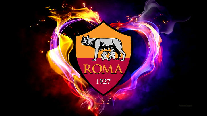 Soccer, A.S.Roma, emblema, logo, Sfondo HD