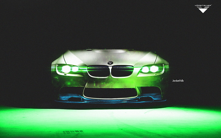 samochód, zielone samochody, BMW, Tapety HD