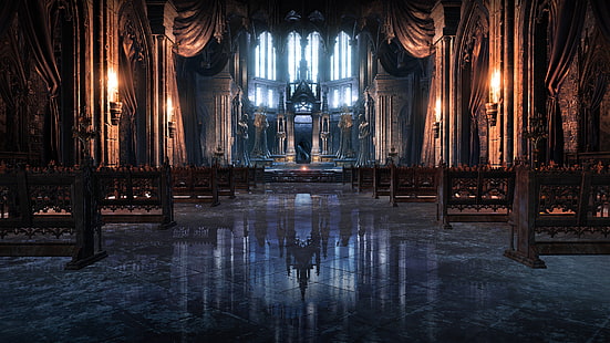 cathedral interior wallpaper, Dark Souls, Dark Souls III, video games, cathedral, Irithyll, HD wallpaper HD wallpaper