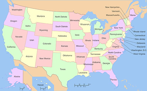 Övrigt, karta över USA, karta, USA, USA-karta, USA-karta, HD tapet HD wallpaper