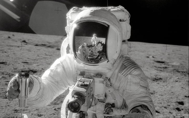 月の宇宙服アポロ11アポロ17スペース月HDアート、月、宇宙服、 HDデスクトップの壁紙
