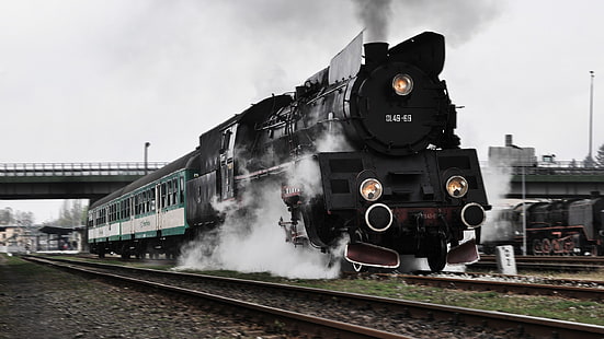 49، Ol، بولندا، سكة حديدية، قطار، خلفية HD HD wallpaper
