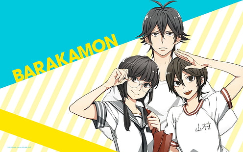 Barakamon, Kotoishi Naru, Handa Seishuu, Arai Tamako, Yamamura Miwa, anime, Sfondo HD HD wallpaper