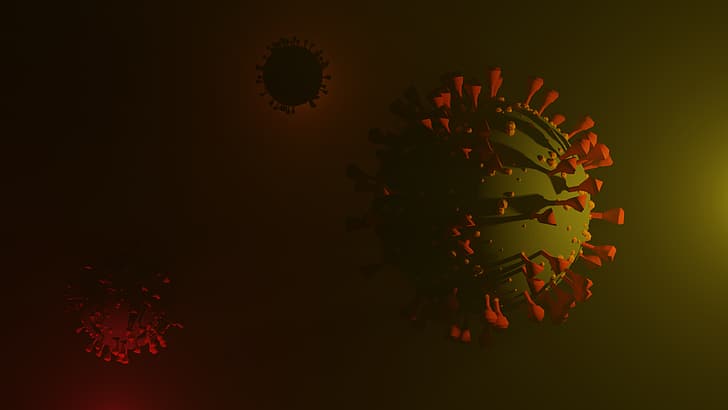 virus corona, 3D, Sfondo HD