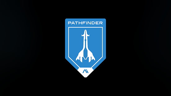 papel de impressão estrela azul e branco, fundo simples e simples, minimalismo, fundo preto, Mass Effect: Andromeda, Iniciativa de Andrômeda, Mass Effect, HD papel de parede HD wallpaper