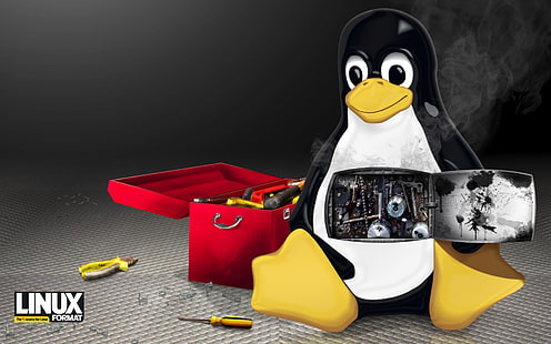 Linux Tux Penguins 1920x1200 Технология Linux HD Art, Linux, Tux, HD обои HD wallpaper