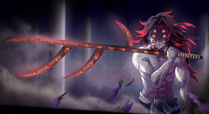 Anime, Demon Slayer: Kimetsu no Yaiba, Kokushibou (Demon Slayer), HD wallpaper