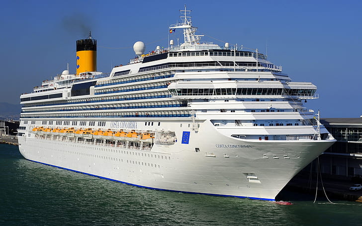 Cruise Ship HD ، سفينة سياحية بيضاء ، مركبات ، سفينة ، رحلة بحرية، خلفية HD