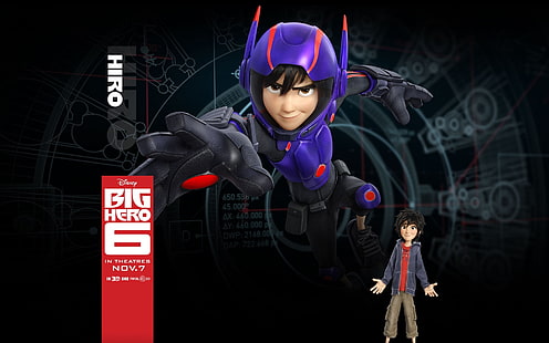 Hiro на Big Hero 6 цифров тапет, Hiro Hamada (Big Hero 6), Big Hero 6, филми, анимационни филми, Уолт Дисни, Дисни, HD тапет HD wallpaper