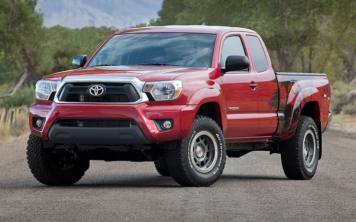 2014 Toyota Tacoma, red toyota single cab extended pick up truck, cars, 1920x1200, toyota, toyota tacoma, HD wallpaper