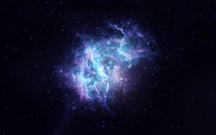 ungu dan hitam galaksi wallpaper digital, ruang, nebula, bintang, universal, nebula kosmik, Wallpaper HD