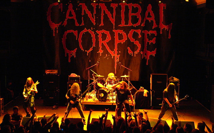 Cannibal Corpse band, Band (musica), Cannibal Corpse, Concert, Death Metal, Sfondo HD